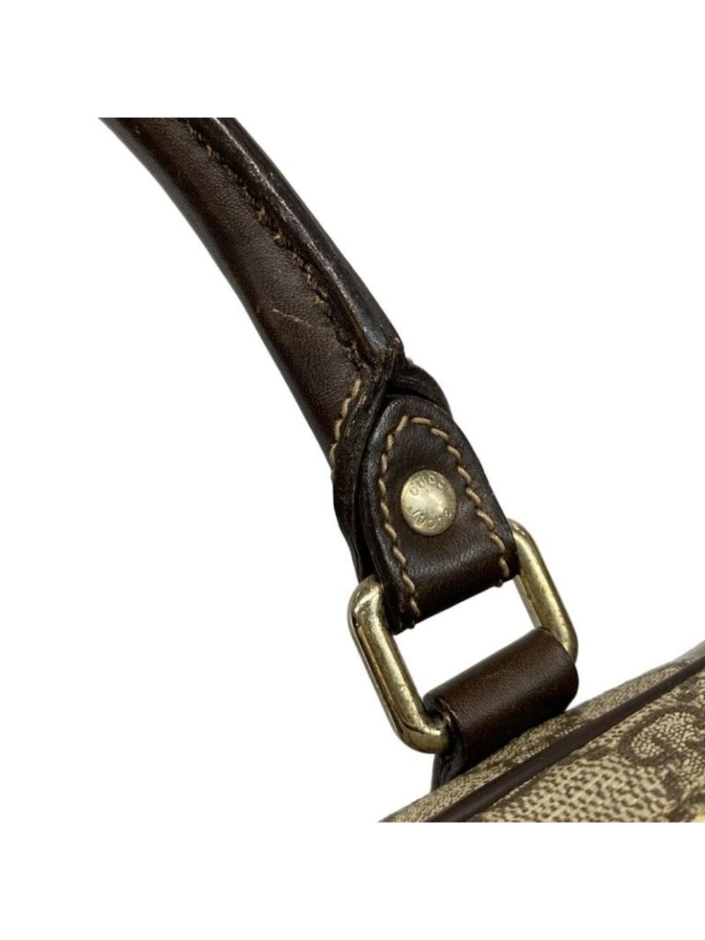 ★SOLD★ Gucci Business Bag GG Plus Supreme Dark Brown Beige No Lock Leather - Picture 11 of 15